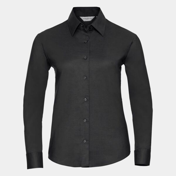 Russell Athletic Collection Ladies Long Sleeve Easy Care Oxford Shirt Thumbnail