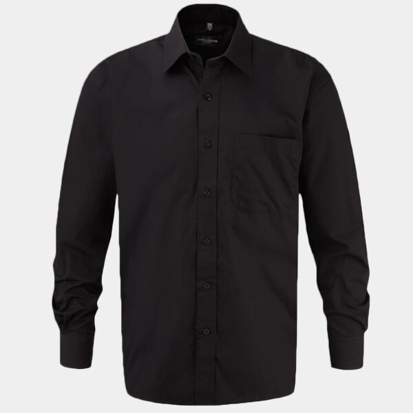Russell Athletic Collection Long Sleeve Easy Care Cotton Poplin Shirt Thumbnail