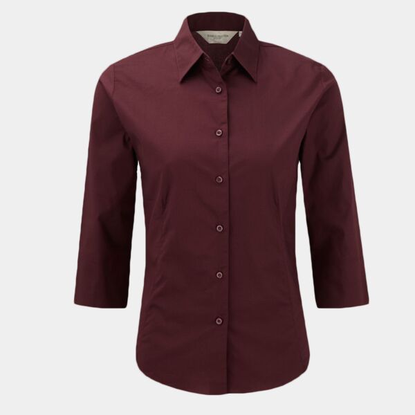 Russell Athletic Collection Ladies 3/4 Sleeve Easy Care Fitted Shirt Thumbnail