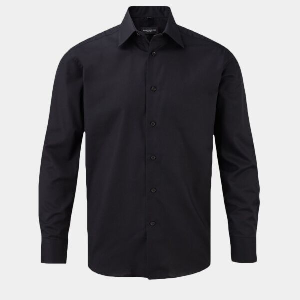 Russell Athletic Collection Long Sleeve Tailored Oxford Shirt Thumbnail