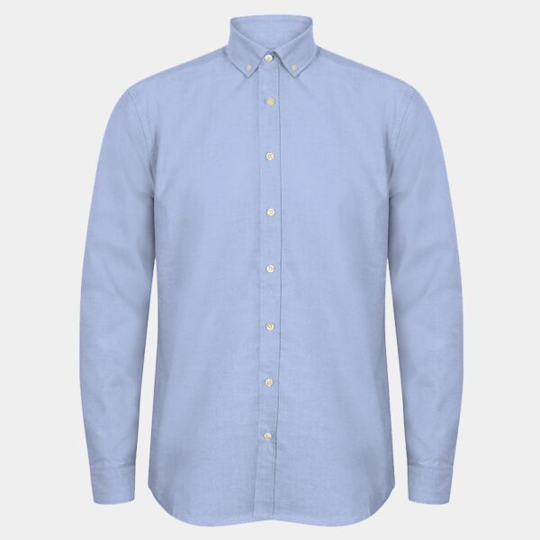 Henbury Modern Long Sleeve Classic Fit Oxford Shirt Thumbnail