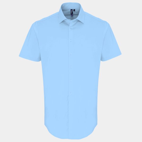 Premier Short Sleeve Stretch Fit Poplin Shirt Thumbnail